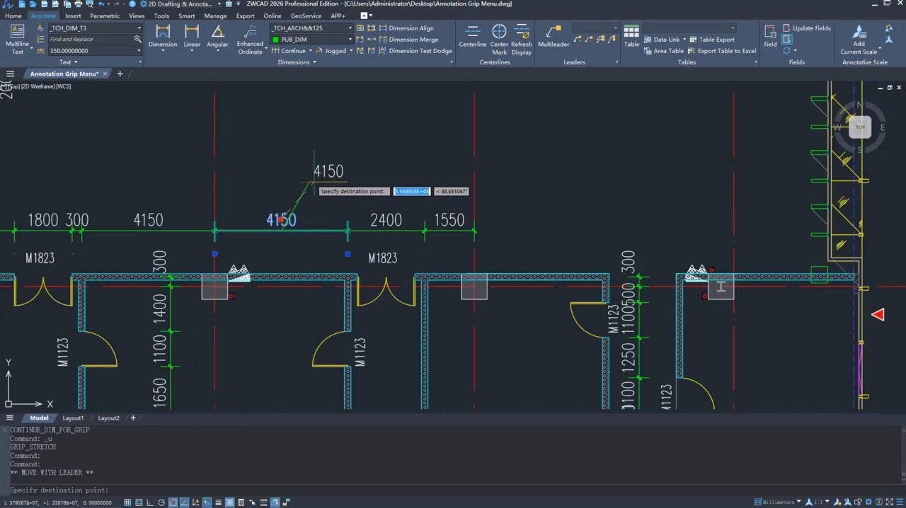 ZWCAD 2026 Enhanced Annotation Tools | Smart Dimension