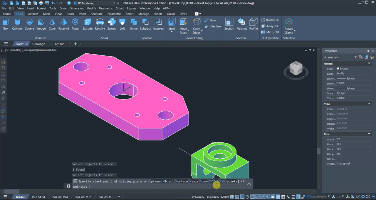 ZWCAD SLICE ขั้นตอนที่ 3