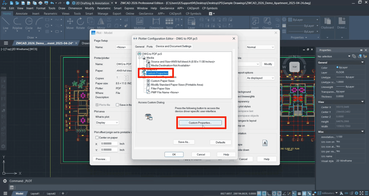4.ไปที่เมนู Device and Document Settings
